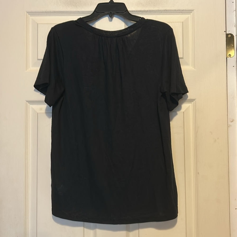 Gap V Neck Shirt Size Small Black Casual - Picture 5 of 5